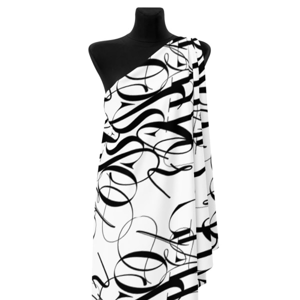 Signature All Over Font Multi Use Recycled polyester fabric ( Headwrap, Scarf,)